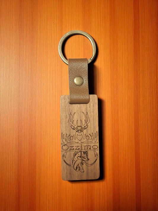 Buck and Bass Walnut Keychain