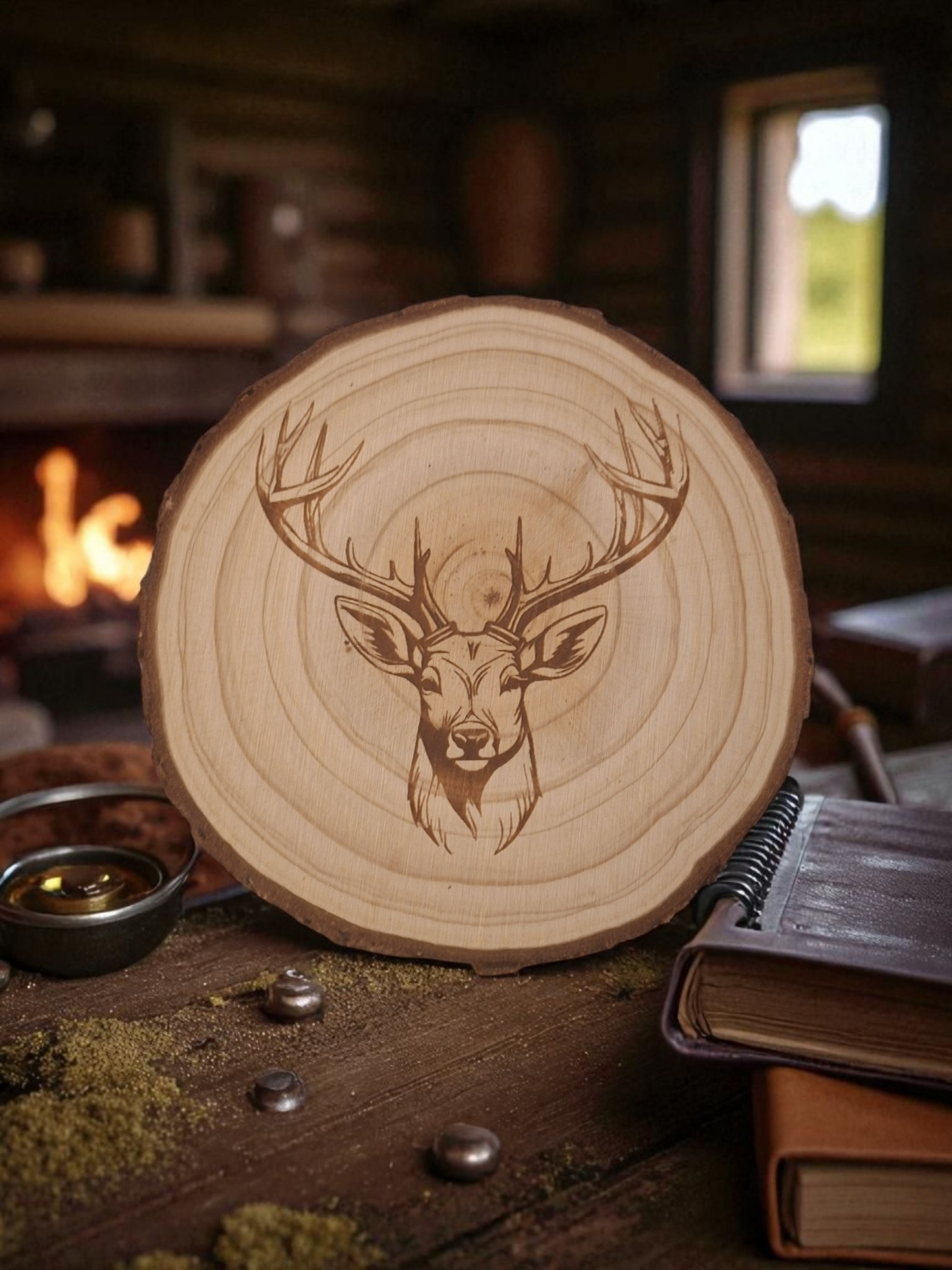 Buck pine coaster