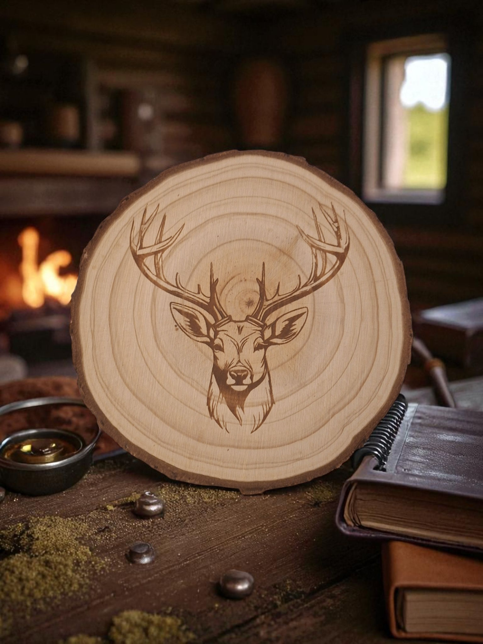 Buck pine coaster