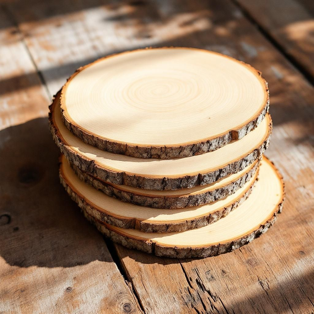 Unfinished Natural Pine Slices