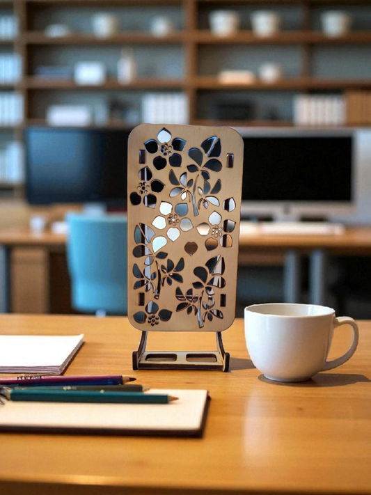 Floral Cutout Phone Stand